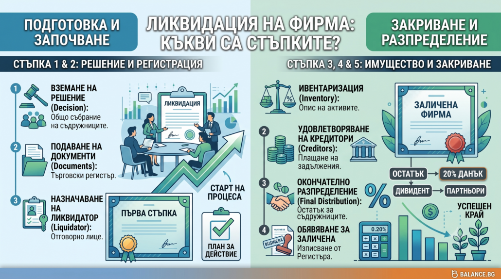 Ликвидация на фирма през 2026
